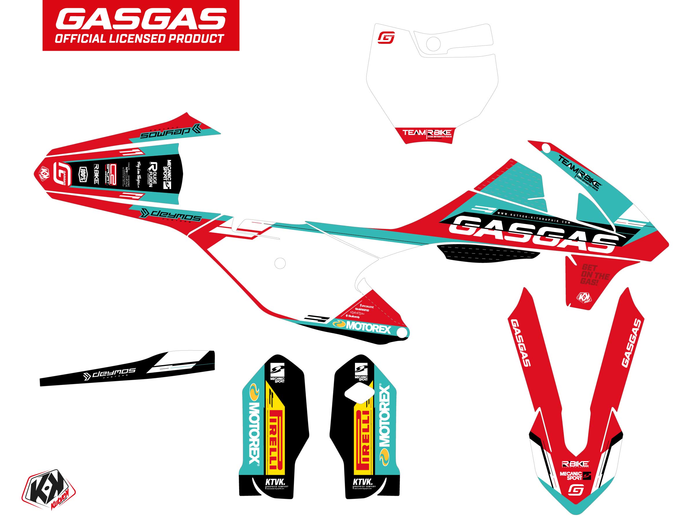 Gasgas Mc 85 Dirt Bike Replica Team Rbike K22 Graphic Kit