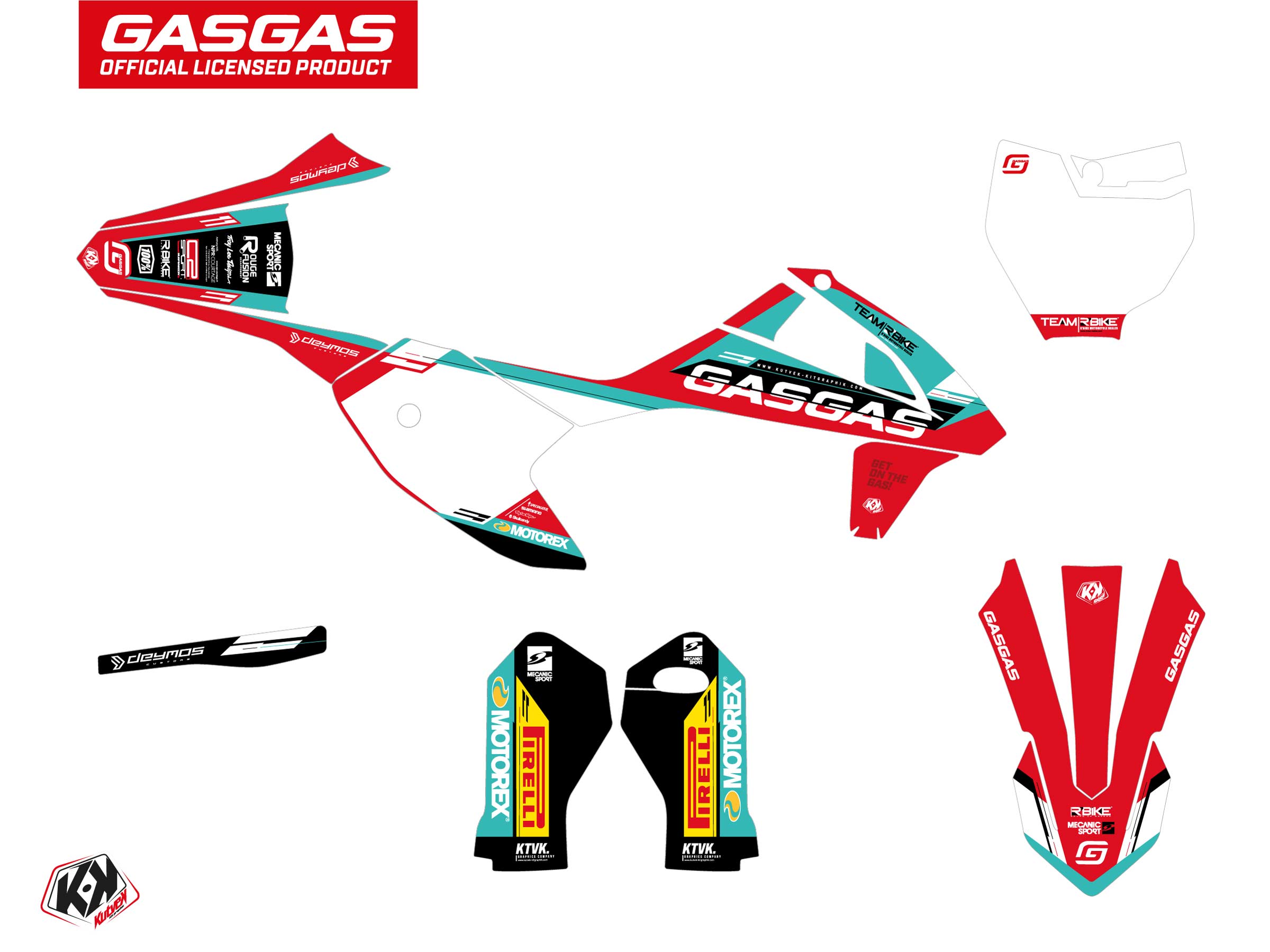 Gasgas Mc-e 5 Dirt Bike Replica Team Rbike K22 Graphic Kit