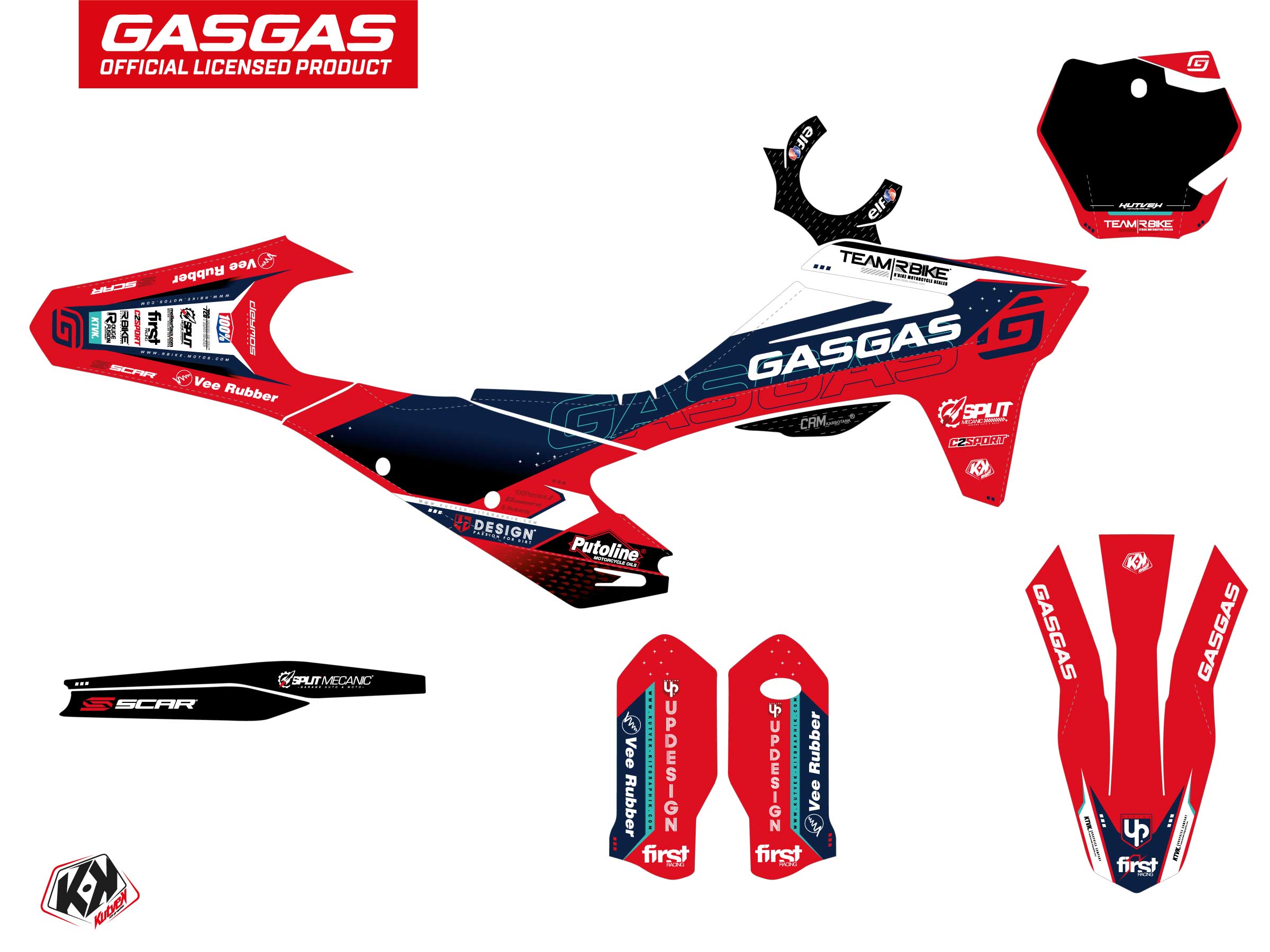 Gasgas Mc 250 F Dirt Bike Replica Team Rbike K23 Graphic Kit