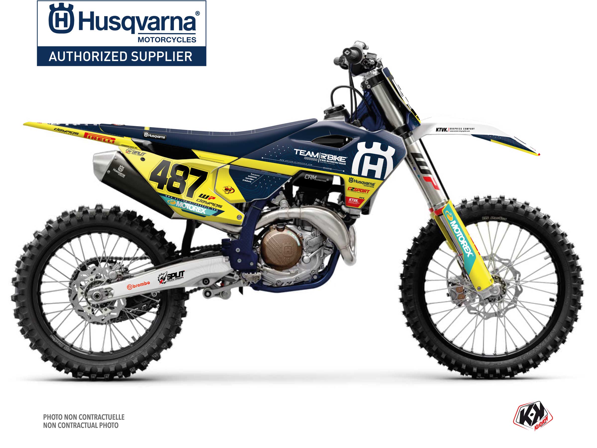 Kit Déco Motocross Replica Team Rbike K23 Husqvarna Tc 125