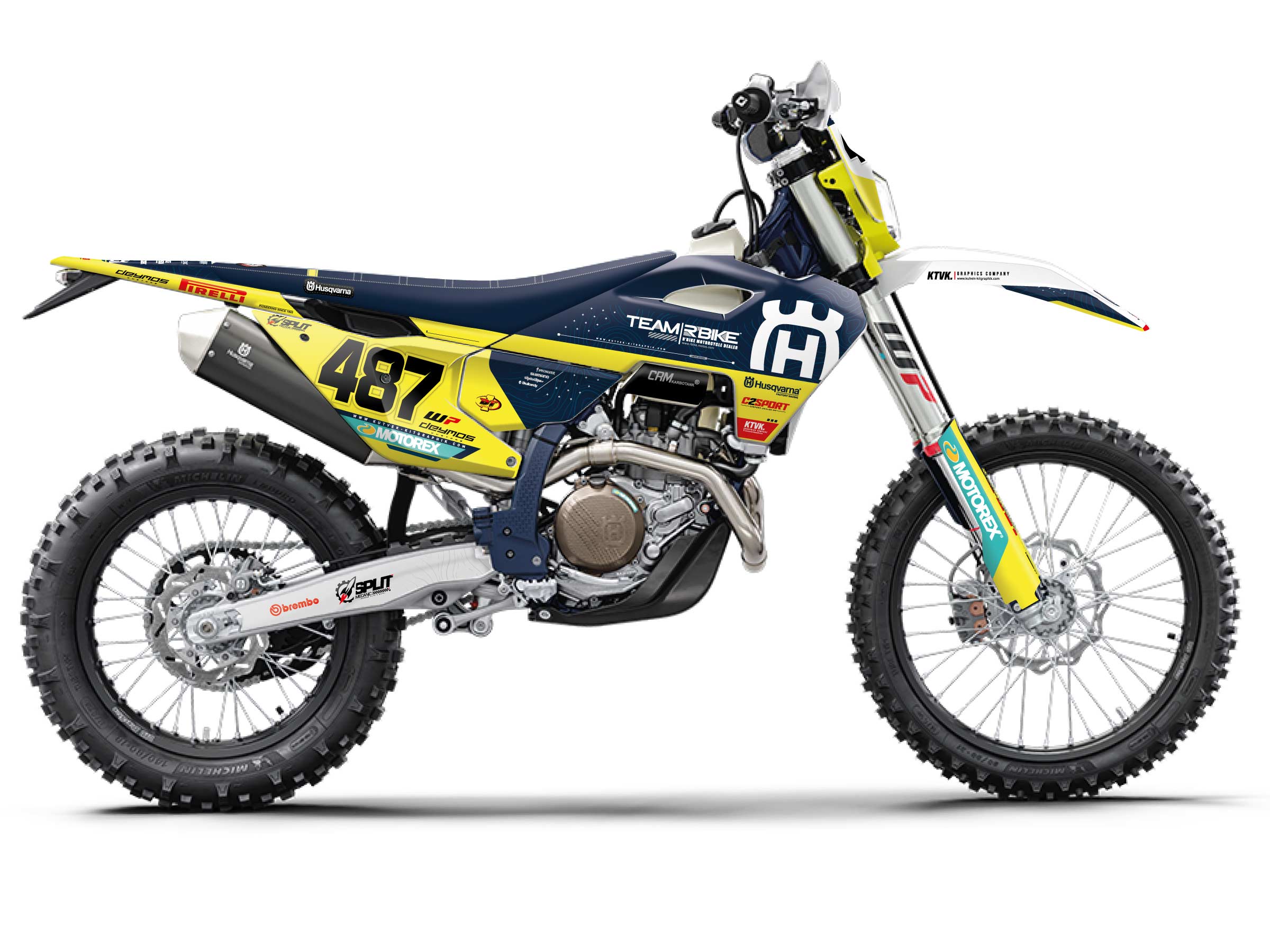 Kit Déco Motocross Replica Team Rbike K23 Husqvarna Fe 250