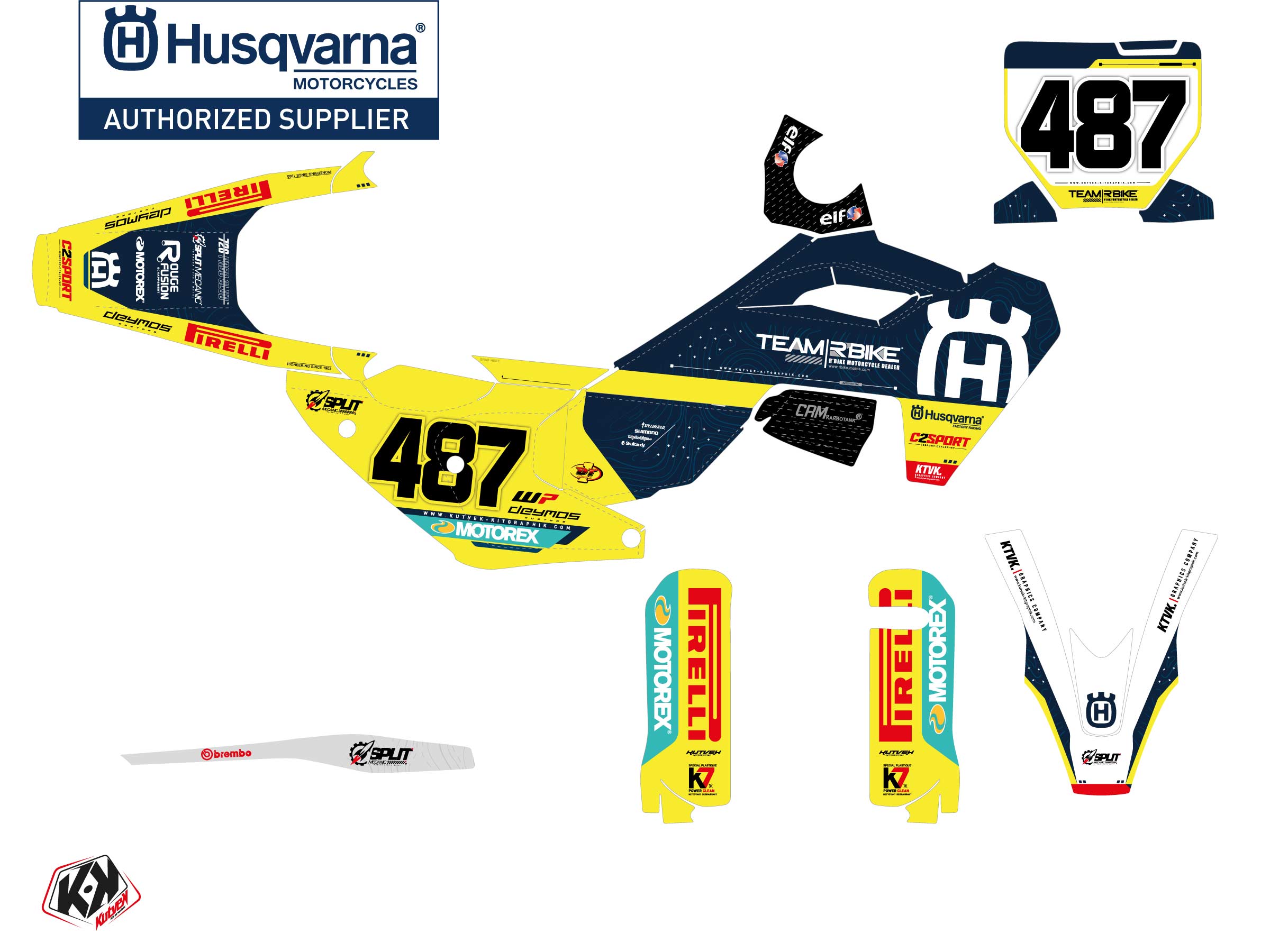 Husqvarna Fs 450 Dirt Bike Replica Team Rbike K23 Graphic Kit