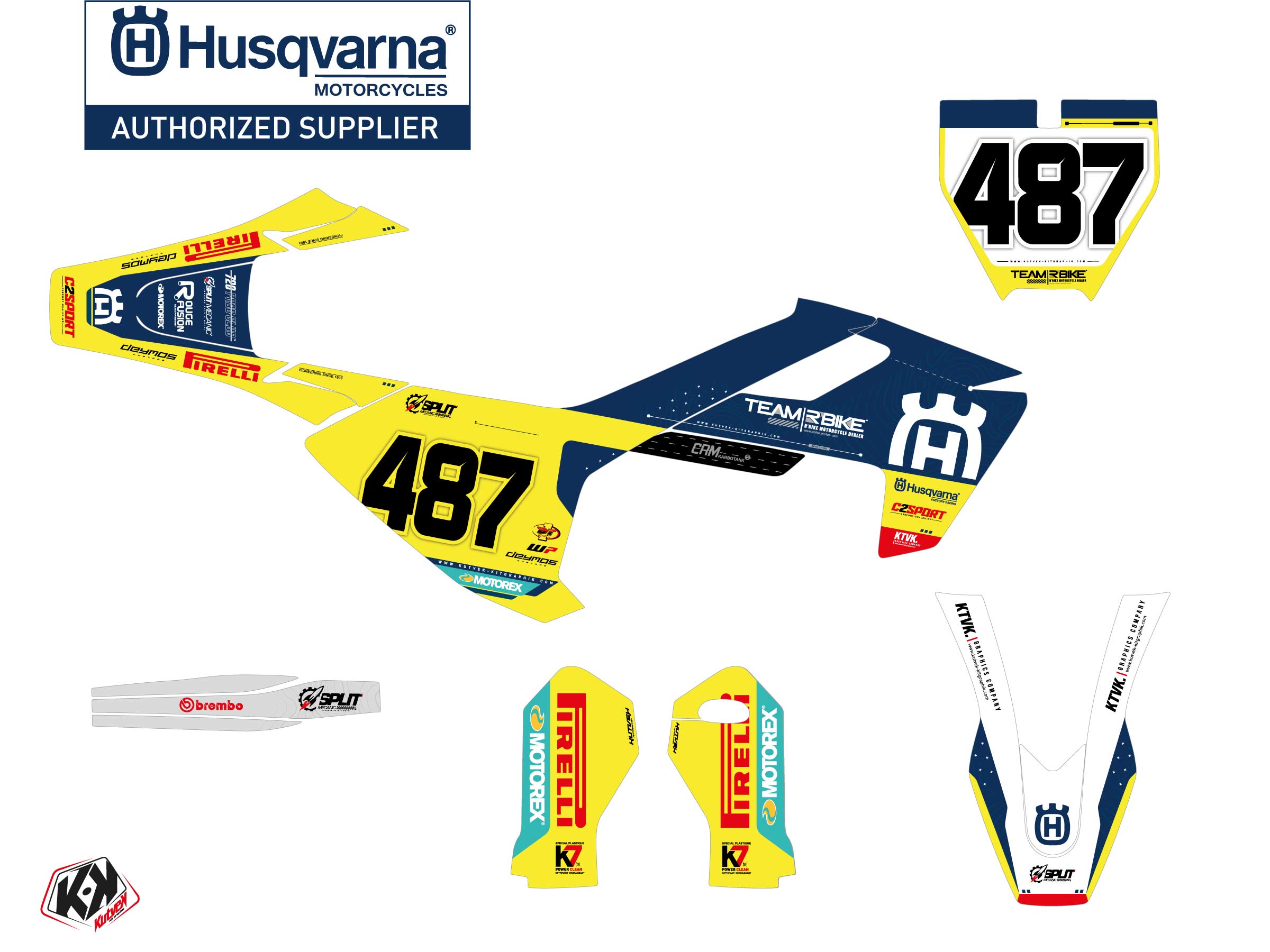 Husqvarna Tc 65 Dirt Bike Replica Team Rbike K23 Graphic Kit