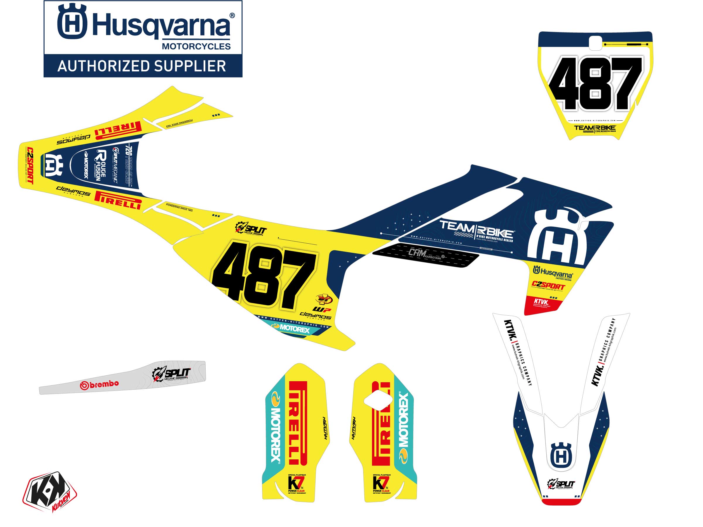 Husqvarna Tc 85 Dirt Bike Replica Team Rbike K23 Graphic Kit