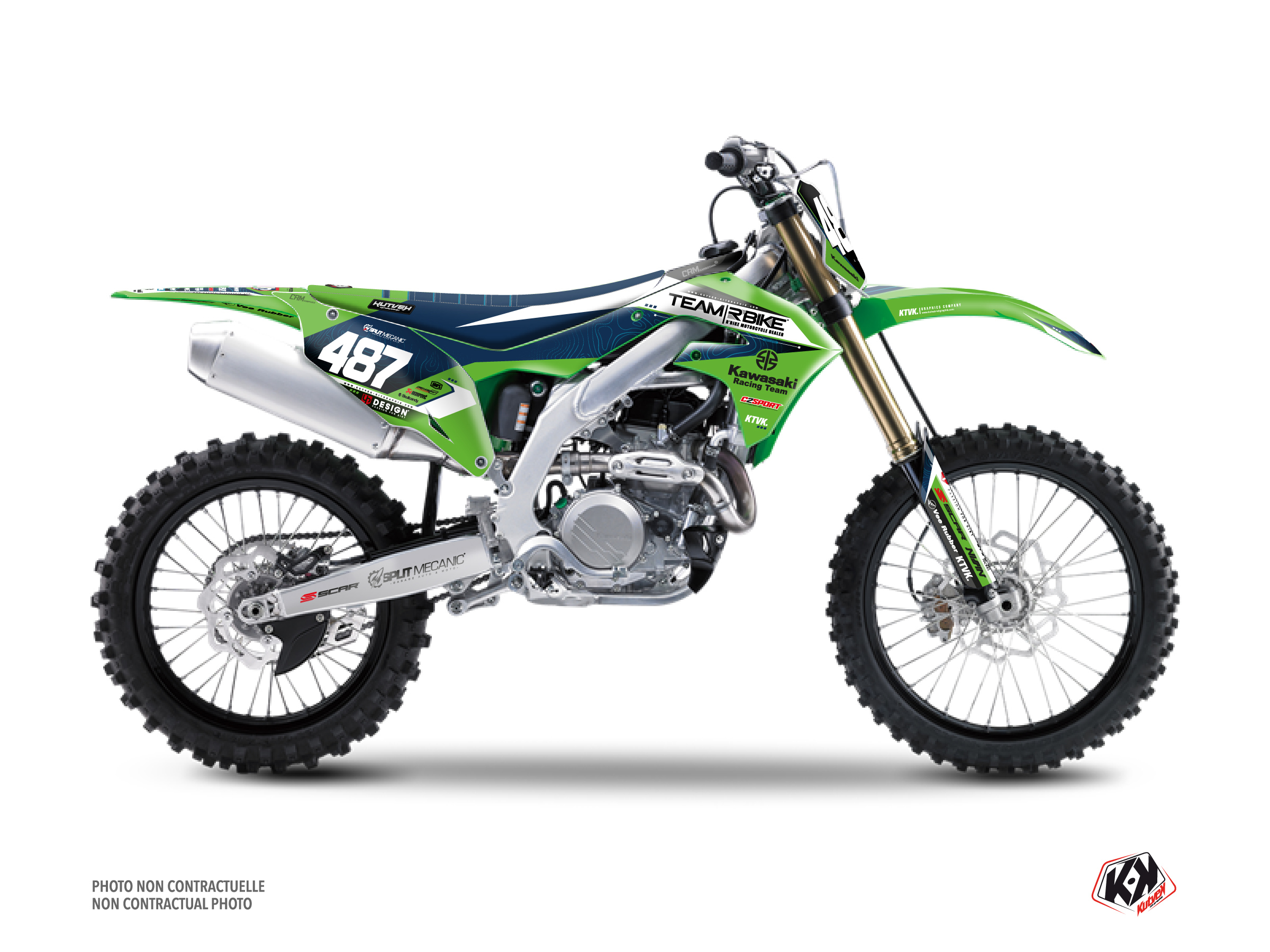 Kawasaki Kx 250 F Dirt Bike Replica Team Rbike K23 Graphic Kit