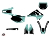 Kawasaki 125 KX Dirt Bike Claw Graphic Kit Turquoise