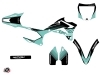 Kawasaki 100 KX Dirt Bike Claw Graphic Kit Turquoise