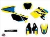 Suzuki 125 RM Dirt Bike Label Graphic Kit Blue