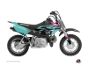 Honda 50 CRF Dirt Bike Nasting Graphic Kit Turquoise