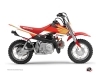 Honda 50 CRF Dirt Bike Wing Graphic Kit White