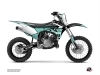 Kawasaki 85 KX Dirt Bike Claw Graphic Kit Turquoise