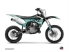 Kit Déco Moto Cross Claw Kawasaki 100 KX Turquoise