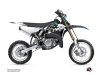 Yamaha 65 YZ Dirt Bike Skew Graphic Kit Grey