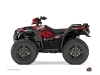 Polaris 850 Sportsman Forest ATV Spin Graphic Kit Black Red