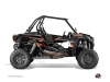 Polaris RZR 1000 Turbo UTV Abstract Graphic Kit Grey Orange