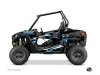 Polaris RZR 900 UTV Abstract Graphic Kit Black Blue