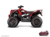 Polaris Scrambler 850 XP ATV Action Graphic Kit Red FULL