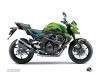 Kawasaki Z 750 Street Bike Airline Graphic Kit Green Blue