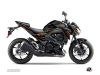 Kawasaki Z 800 Street Bike Airline Graphic Kit Black Orange