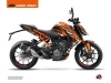 KTM Duke 125 Street Bike Arkade Graphic Kit Black Orange