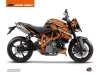 Kit Déco Moto Arkade KTM Super Duke 990 Noir Orange