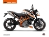 Kit Déco Moto Arkade KTM Super Duke 990 Orange Blanc