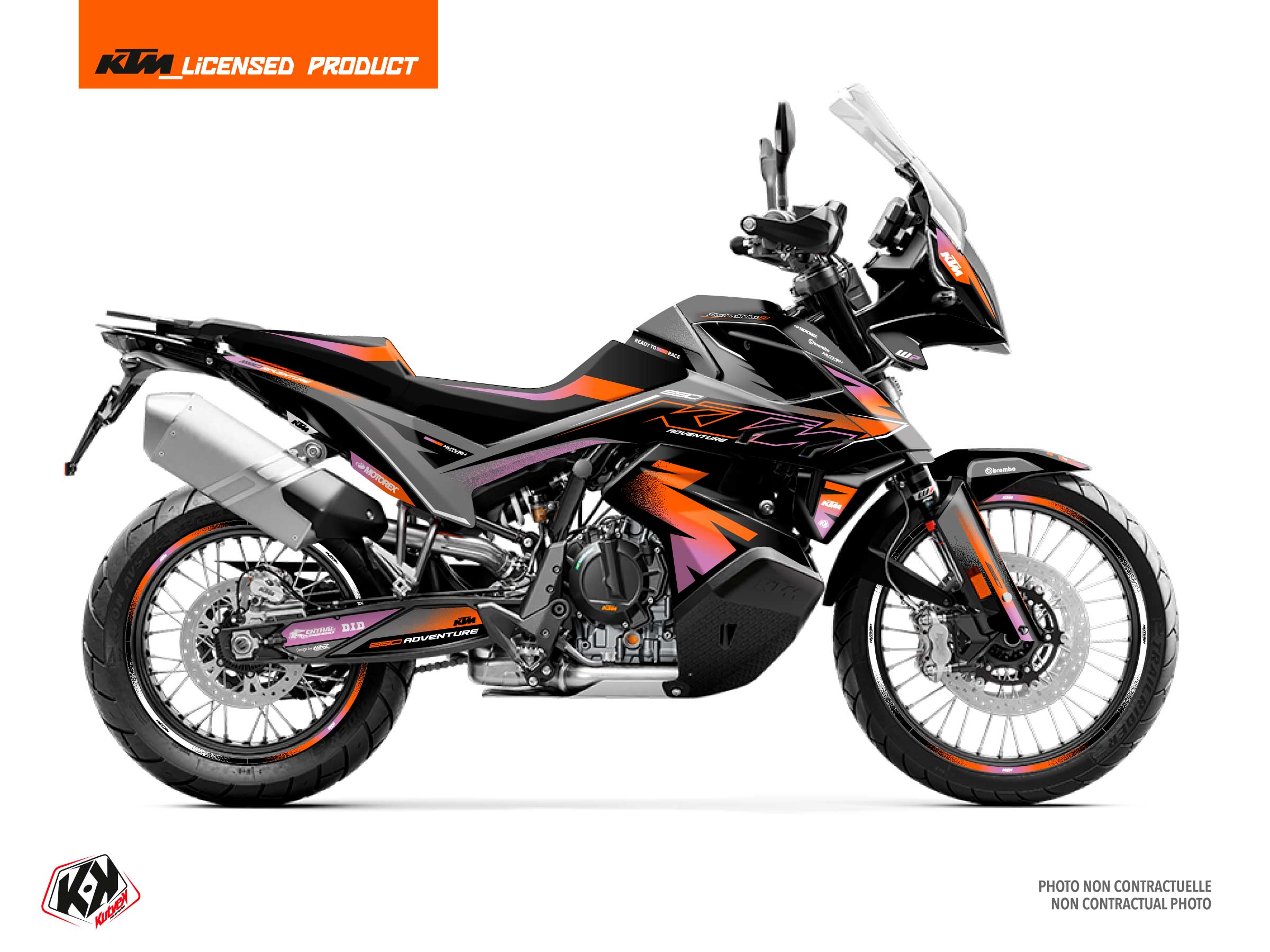 KTM ADVENTURE 790 STREET BIKE AURORA GRAPHIC KIT MAUVE FULL