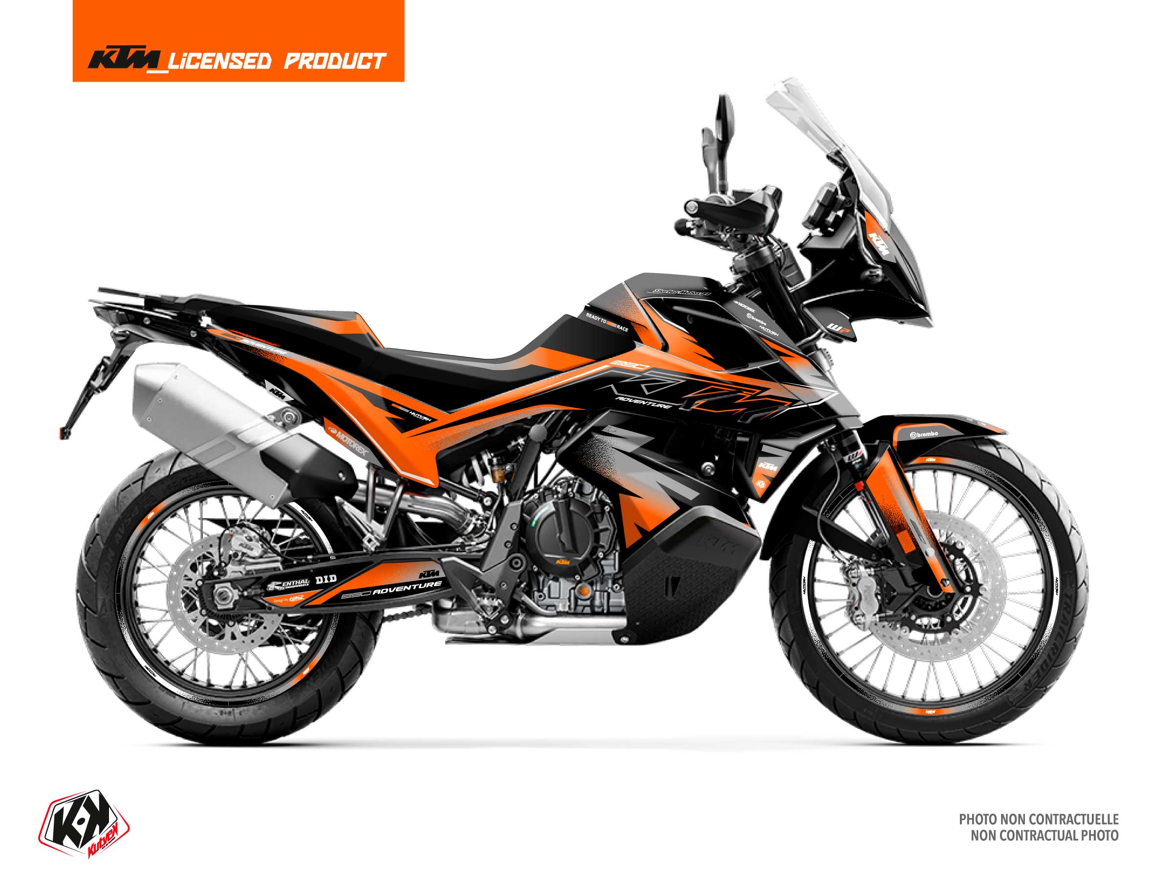 KTM ADVENTURE 790 STREET BIKE AURORA GRAPHIC KIT ORANGE FULL