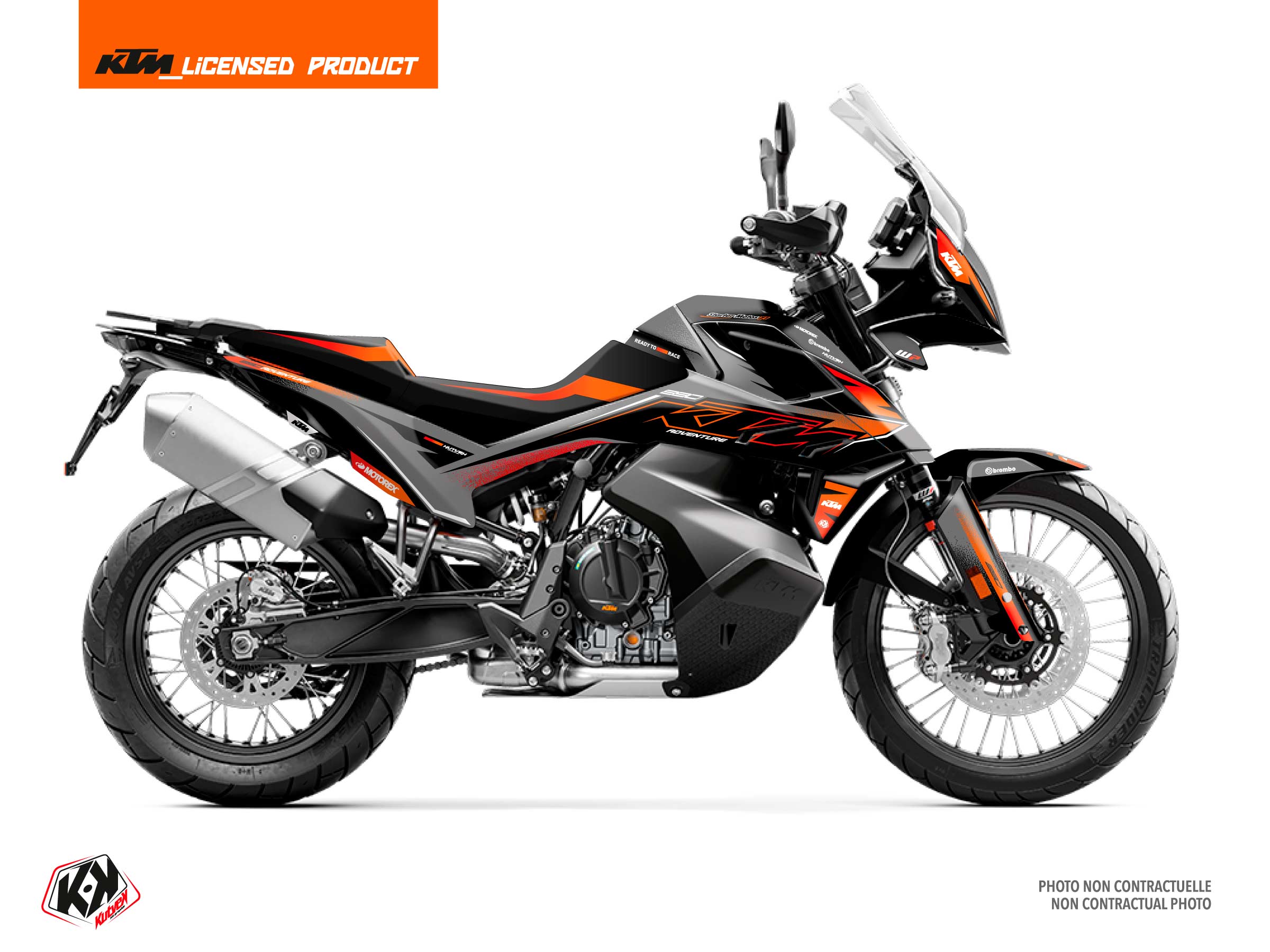 KTM ADVENTURE 790 STREET BIKE AURORA GRAPHIC KIT RED