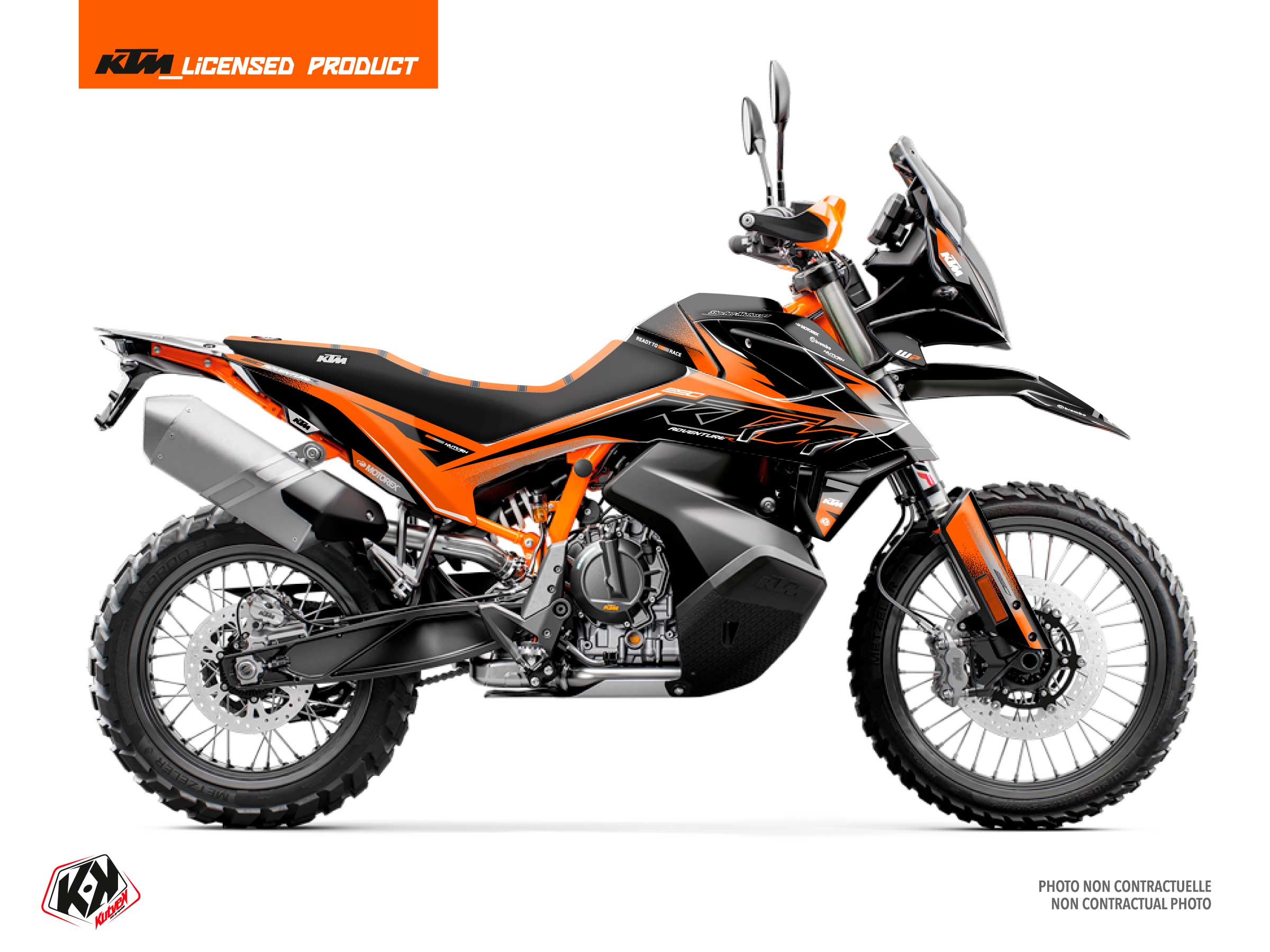 KTM ADVENTURE 790 R STREET BIKE AURORA GRAPHIC KIT ORANGE