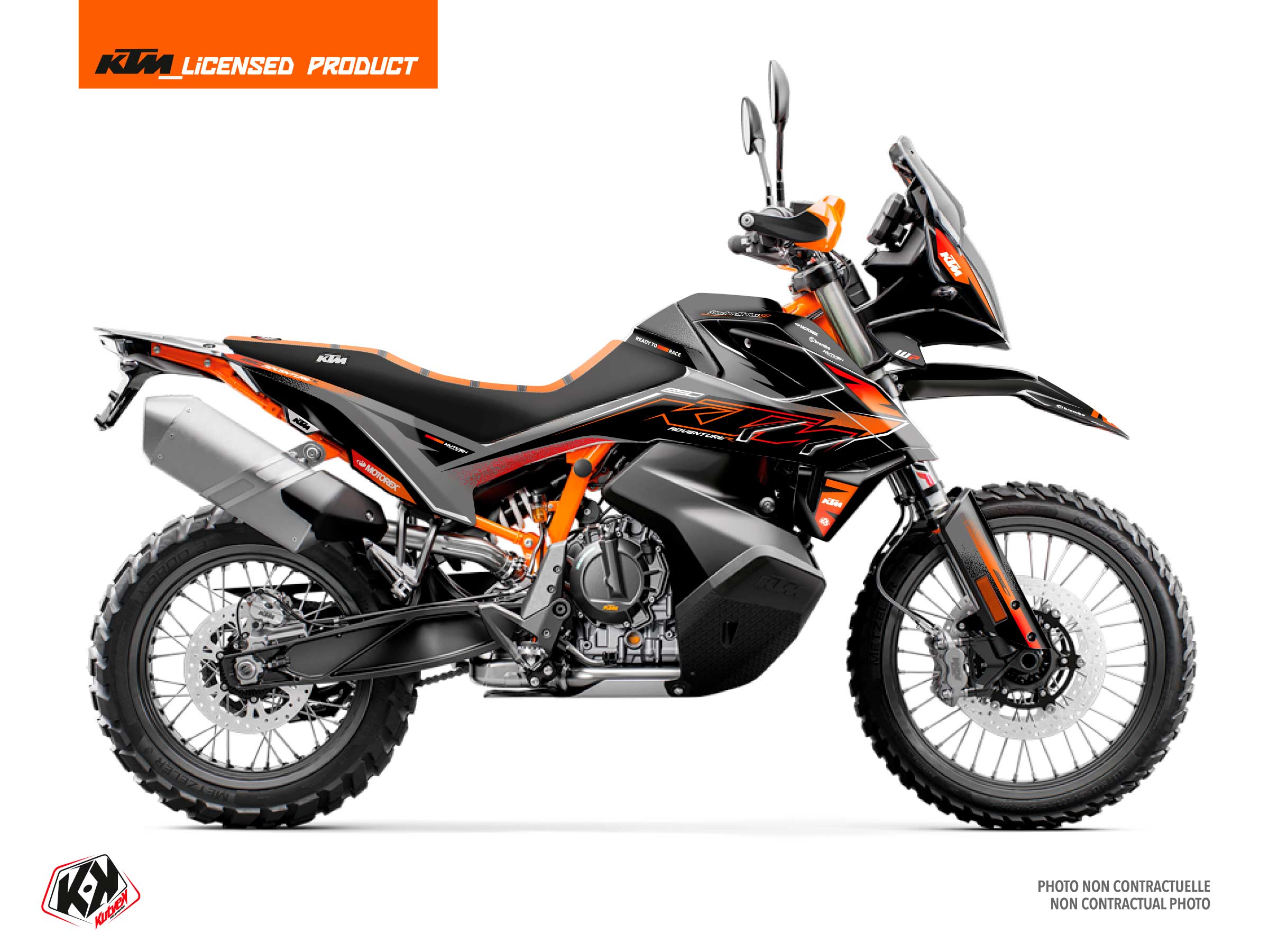 KTM ADVENTURE 790 R STREET BIKE AURORA GRAPHIC KIT RED