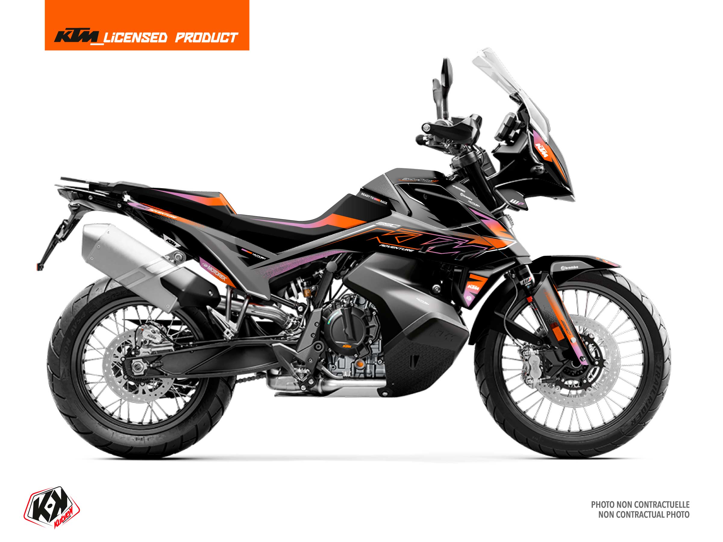 KTM ADVENTURE 890 STREET BIKE AURORA GRAPHIC KIT MAUVE