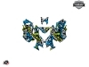 Skidoo REV XM Snowmobile Aztek Graphic Kit Blue Green