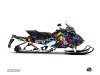 Skidoo REV XP Snowmobile Aztek Graphic Kit Blue Pink