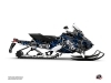 Skidoo REV XP Snowmobile Aztek Graphic Kit Grey Blue