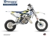 Kit Déco Moto Cross Block Husqvarna TC 50 Bleu Jaune