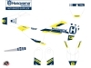 Kit Déco Moto Cross Block Husqvarna TC 85 Bleu Jaune