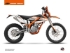 Kit Déco Moto Cross Breakout KTM 250 FREERIDE Orange Blanc