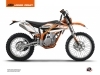 Kit Déco Moto Cross Breakout KTM 350 FREERIDE Orange Blanc