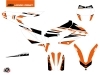 Kit Déco Moto Cross Breakout KTM 350 FREERIDE Orange Blanc