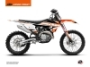 KTM 350 SXF Dirt Bike Breakout Graphic Kit Orange White