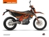 Kit Déco Moto Cross Breakout KTM 690 ENDURO R Noir Orange