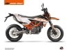 Kit Déco Moto Breakout KTM 690 SMC R Orange Blanc