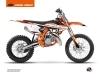 Kit Déco Moto Cross Breakout KTM 85 SX Orange Blanc