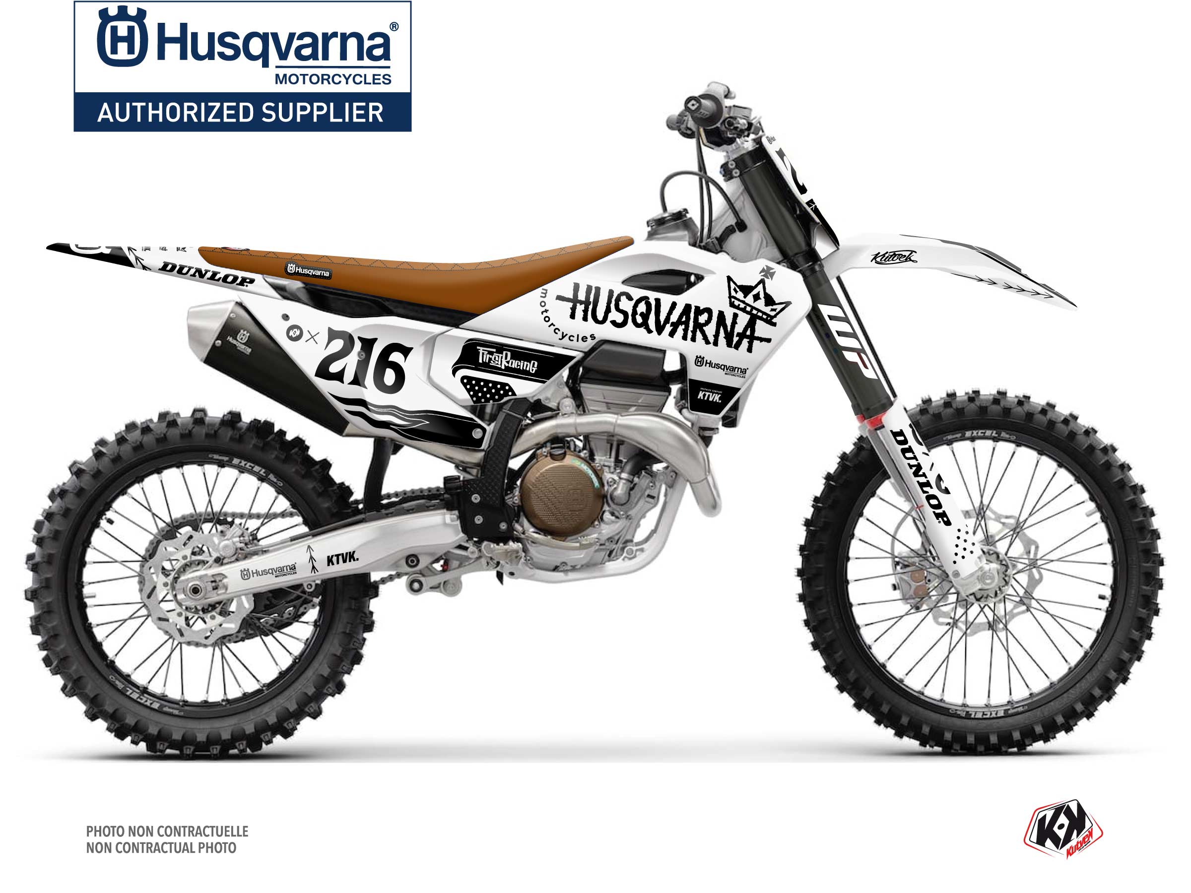 HUSQVARNA FC 250 DIRT BIKE BROWING GRAPHIC KIT WHITE