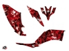 Yamaha 250 Raptor ATV Camo Graphic Kit Red