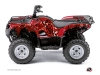 Kit Déco Quad Camo Yamaha 350 Grizzly Rouge