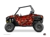 Kit Déco Portes Basses Dragonfire Camo SSV Polaris RZR 900S/1000/Turbo 2015-2017 Rouge