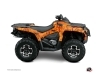 Can Am Outlander 1000 ATV Camo Graphic Kit Orange