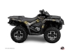 Can Am Outlander 400 MAX ATV Camo Graphic Kit Black Yellow